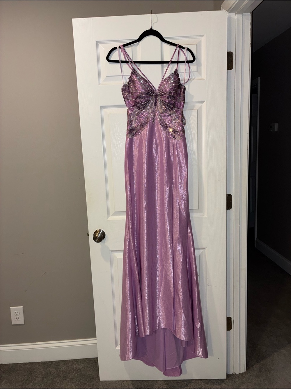 Purple Butterfly Prom Dress